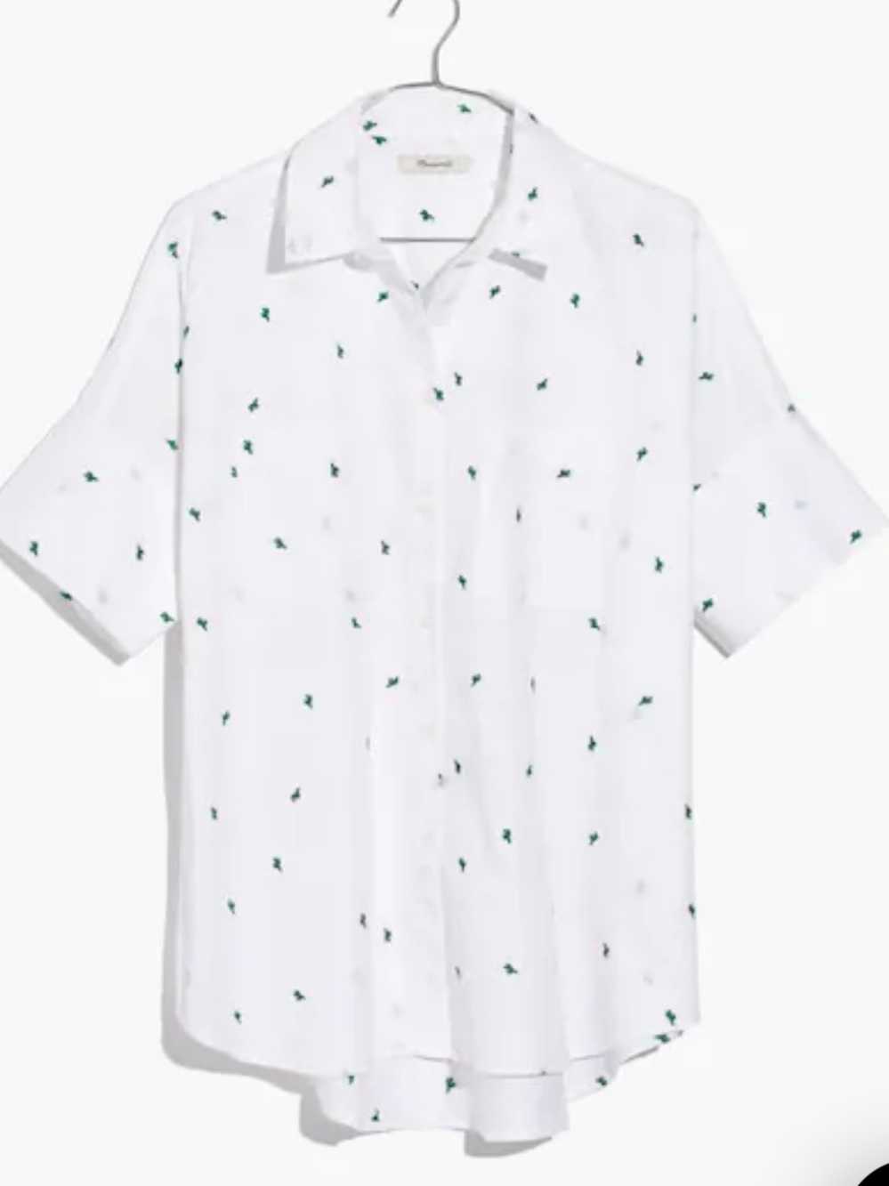 Madewell embroidered cactus courier shirt